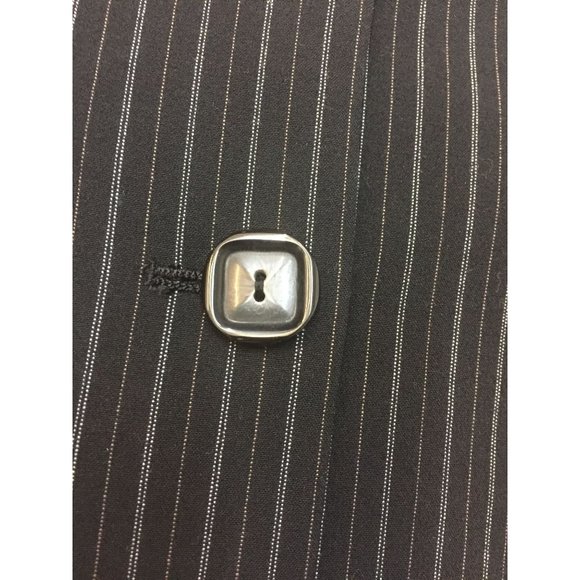 Women's Amanda Smith Black Pinstripe Suit Jacket & Pants Size 12P - Picture 5 of 16